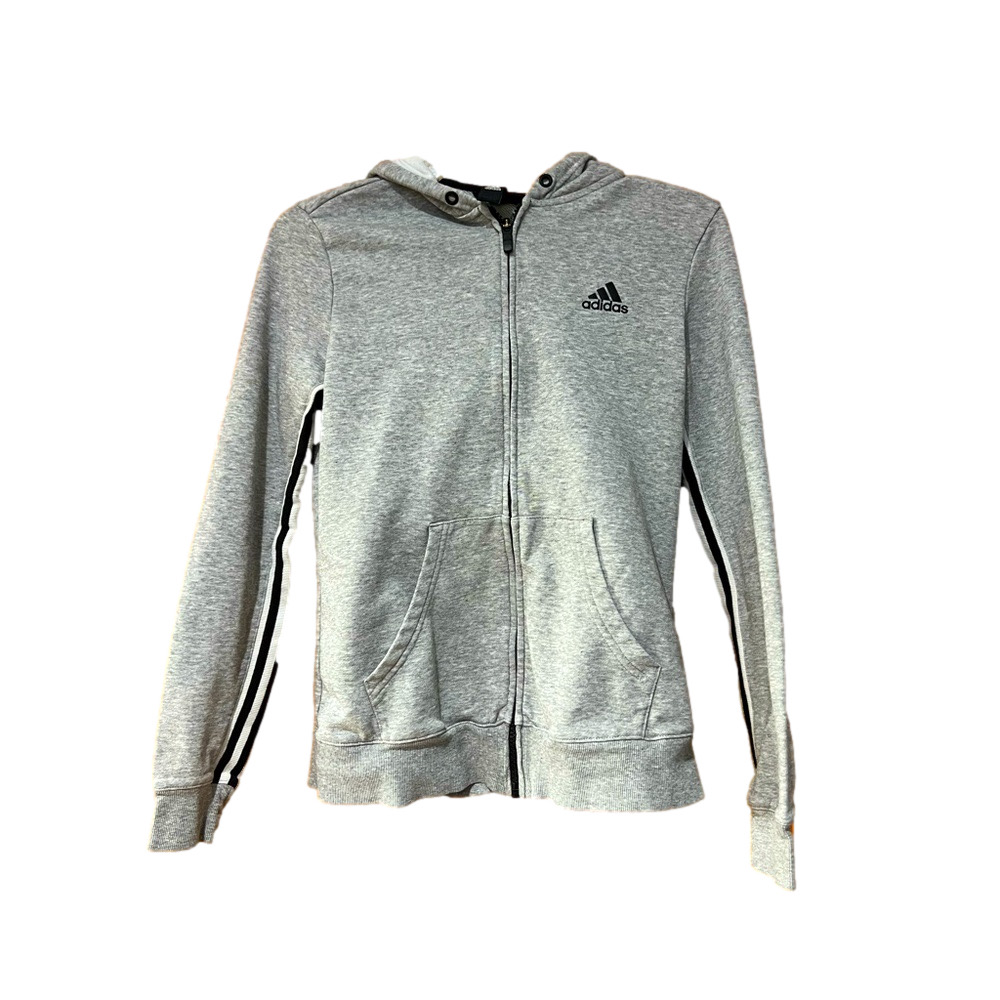Adidas Kids Gray Zip Up Hoodie